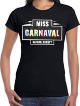 Miss Carnaval verkleed t-shirt zwart voor dames - natural beauty carnaval / feest shirt kleding / kostuum M