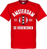 Amsterdam Established T-Shirt - Rood - XXL
