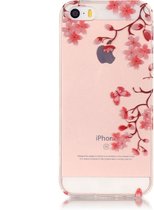 GadgetBay Bloesem TPU iPhone 5 5s SE hoesje cover - Doorzichtig - Bloemtakken - Bloemen