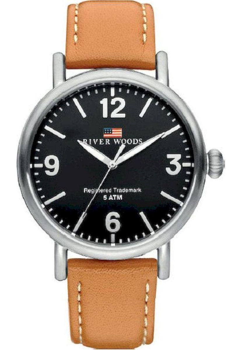 River Woods Delaware RW420038 Horloge - Leer - Bruin - Ø 42 mm