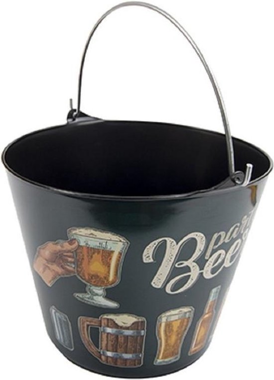 2x Zwarte bier koel emmers 5,4 liter - IJsemmers/Koelemmers - Bierfles - Drank... bol.com
