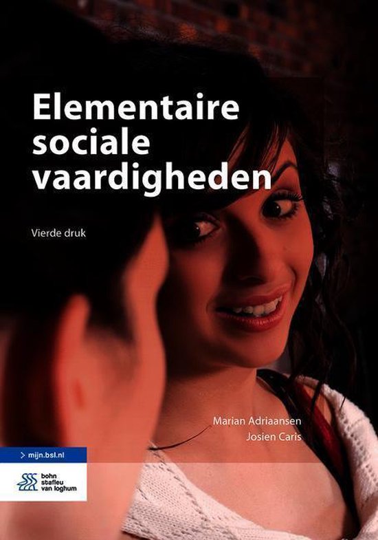 Boekomslag van 'Elementaire sociale vaardigheden' met een close-up van een vrouw.