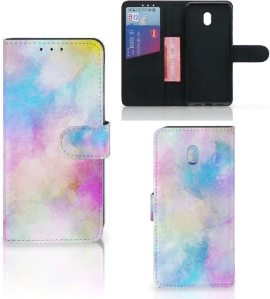 Coque Téléphone Xiaomi Redmi 8A Housse en Cuir Premium Flip Case Portefeuille Etui pour Aquarelle Lumière
