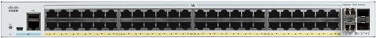 Cisco Catalyst C1000-48FP-4G-L netwerk-switch Managed L2 Gigabit Ethernet (10/100/1000) Power over Ethernet (PoE) Grijs (C1000-48fp-4g-l)
