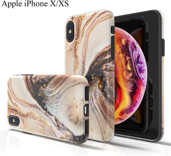 Coque Arrière Apple iPhone X / XS Marble Mix Design - Multicolore | bol.com