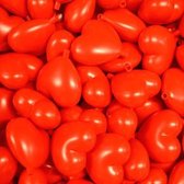 20x Rode kunststof harten decoraties 9 cm - Huwelijksbedankjes - Rode hartjes cadeau/weggevertje - Hobby/knutselmateriaal