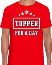 Topper for a day concert t-shirt voor de Toppers rood heren - feest shirts M