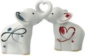 Goebel® - Elephant | Peper en Zout stel "Liefde & Kracht" | Porselein, 11cm