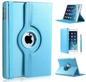 P.C.K. Hoesje/Boekhoesje/Bookcover/Bookcase/Book draaibaar lichtblauw geschikt voor Apple iPad AIR/AIR2/2017/2018 MET PEN EN GLASFOLIE