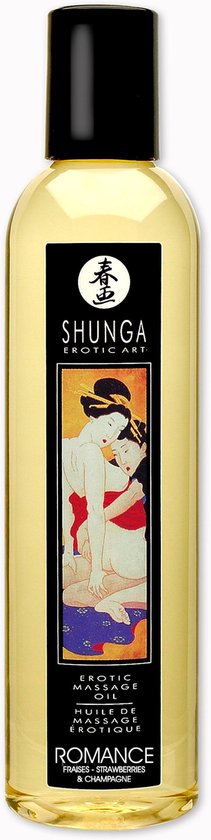 Shunga Massage Olie Romance Strawberry Wine - Shunga