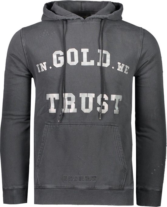 In Gold We Trust Sweater Grijs Getailleerd - Maat M - Heren - Lente/Zomer  Collectie -... | bol.com