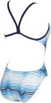 W Stripes Challenge Back One Piece Blauw - Multi
