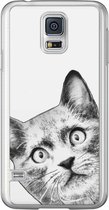Samsung Galaxy S5 (Plus) / Neo siliconen hoesje - Kiekeboe kat