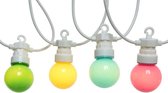 Feestverlichting lichtsnoer gekleurde lampbolletjes 950 cm - Binnen/buiten verlichting - LED lampjes