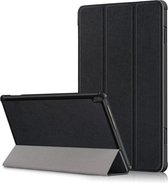 Tri-Fold Book Case met Wake/Sleep - Geschikt voor Lenovo Tab M10 Hoesje - Zwart