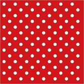 60x Rode servetten met witte stippen 33 x 33 cm - Papieren wegwerp servetjes - Rood/wit/stippen/spaans- feest artikelen - feest decoraties