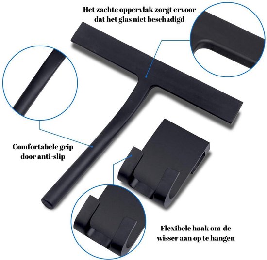 B&F Douchewisser met Ophangsysteem & Microvezeldoek Raamwisser