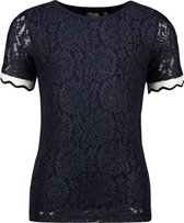 Like Flo Meisjes t-shirts & polos Like Flo Flo girls lace top navy 116