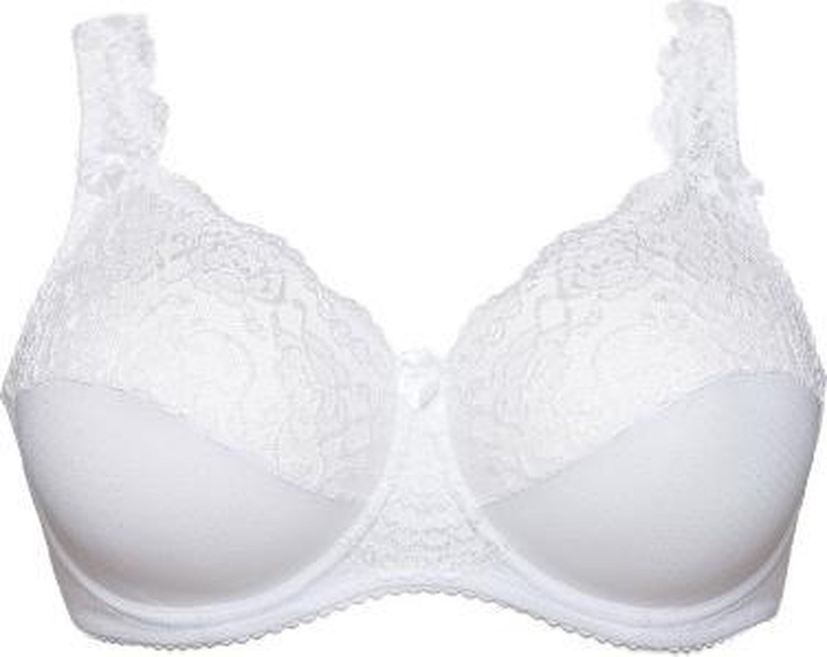 Plaisir Beate beugel BH wit 100G -grote maat met draagcomfort