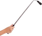 Uitschuifbare zaklamp - LED - Met geïntegreerde magneet! - Buigbare kop - Aluminium - Incl. batterijen! - Zwart
