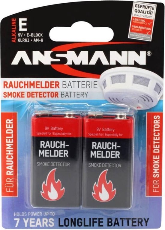 Ansmann 1515-0006 Alkaline 9V oplaadbare batterij/batterij