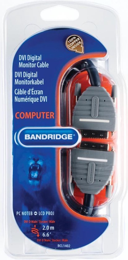 Bandridge DVI-D Dual Link monitor kabel - 2 meter - Bandridge