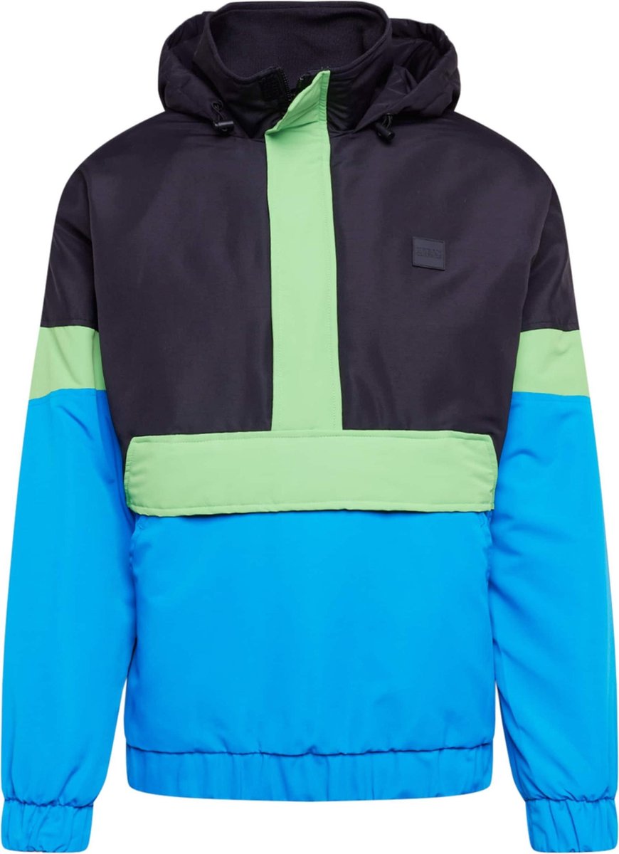 Urban Classics 3-Tone Neon Mix Pullover Jas S Zwart