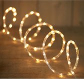 2x Feestverlichting lichtslang 216 lampjes warm wit 9 mtr - Voor binnen en buiten gebruik - kerstverlichting/feestverlichting