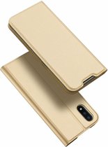 Hoesje geschikt voor Samsung Galaxy A01 Ultra - dux ducis skin pro book case - goud