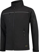 Tricorp soft shell jack - Workwear - 402006 - zwart - maat 3XL