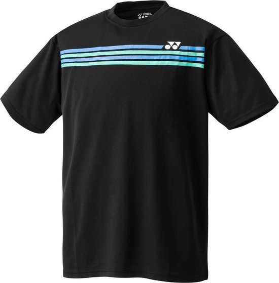 Yonex Tennisshirt Team Shirt Zwart Heren Maat L