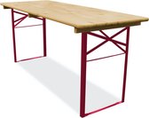 Biertafel 220 x 60cm | Premium+ | Blank | Burgundy onderstel