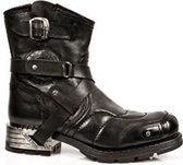 New Rock Enkellaars -46 Shoes- M-MR004-S1 Zwart/Zilverkleurig