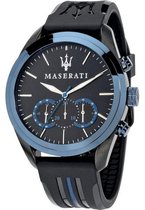 Maserati heren horloge Traguardo chronograaf met blauwe wijzerplaat
