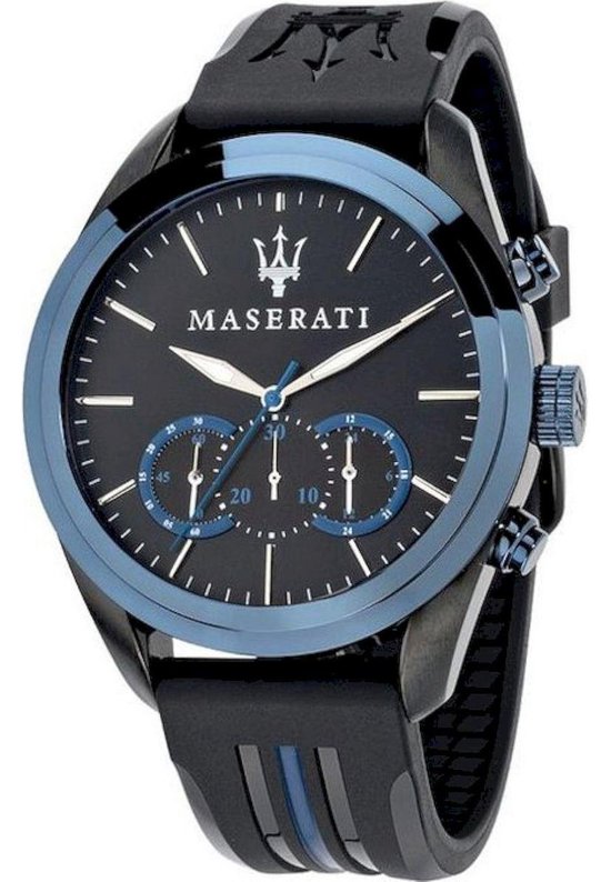 Maserati heren horloge Traguardo chronograaf met blauwe wijzerplaat | bol