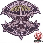 Combat weather team USAF Airbone geborduurde militaire patch embleem met velcro