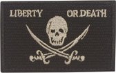 Militaire patch embleem vlag Liberty Or Death met klittenband