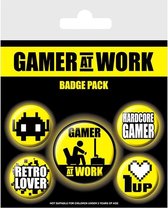 Gamer at Work - Buttons - Badge Pack