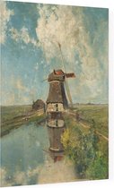 Een Molen aan een Poldervaart, Paul Joseph Constantin Gabriël - Foto op plexiglas 60 x 80 cm (inclusief 4 zijgriphouders)