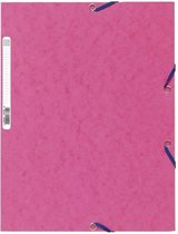EXACOMPTA - Overhemd met elastiek - 3 flappen - 24 x 32 - Carte lustr�e 390G - Pink fushia