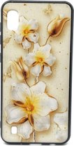 Bloemen Backcase Hoesje Samsung Galaxy A10 (SM-A105) - Goud