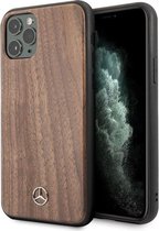 iPhone 11 Pro Backcase hoesje - Mercedes-Benz - Hout-look Walnotenhout - Hout