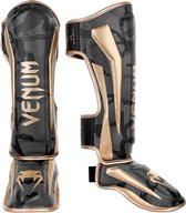 Venum Elite (Kickboks) Scheenbeschermers Dark Camo Gold maat L