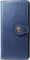 Oppo Reno 4 5G Hoesje - Mobigear - Snap Button Serie - Kunstlederen Bookcase - Blauw - Hoesje Geschikt Voor Oppo Reno 4 5G