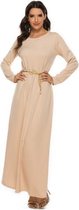 Vrouwen moslim lange mouw binnenkant lange jurk (kleur: champagne maat: xl)-Geen