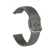 22 mm voor Huawei horloge GT2e / GT / GT2 46 mm ademende poreuze band met binnenste gesp (grijs)