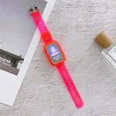 Voor Huawei Watch Fit Siliconen Geïntegreerde Doorschijnende Vervangende Band Horlogeband (Rose Rood)