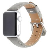 Echt lederen horlogeband voor Apple Watch Series 6 & SE & 5 & 4 40 mm / 3 & 2 & 1 38 mm (grijs)