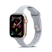 Voor Apple Wacth 5/4 40 mm & 3/2/1 38 mm dunne siliconen vervangende polsband horlogeband (lichtgrijs)
