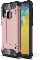 Magic Armor TPU + PC Combination Case voor Galaxy A20e (Rose Gold)